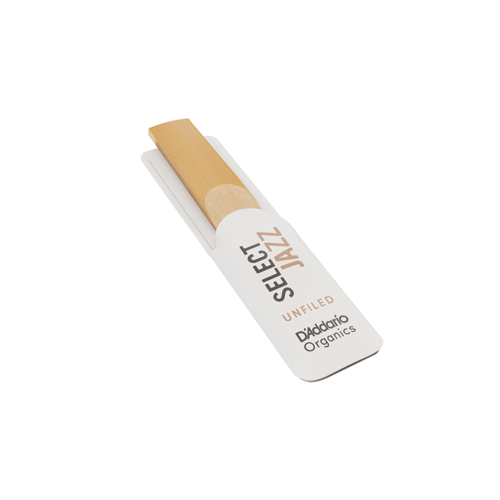 D'Addario Organic Select Jazz Unfiled Soprano Saxophone Reeds, Strength 3 Medium, Individually-Sealed, 10-Pack