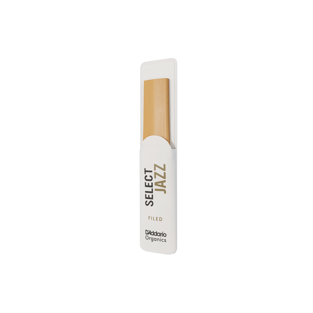 D'Addario Organic Select Jazz Filed Tenor Saxophone Reeds, Strength 3 Soft, Individually-Sealed, 5-Pack