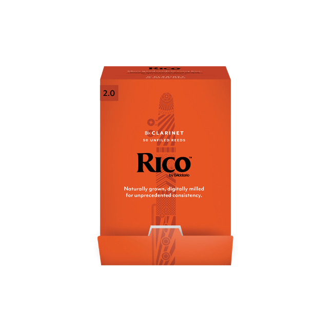 Rico by D&#39;Addario Bb Clarinet Reeds, Strength 2, 50-pack
