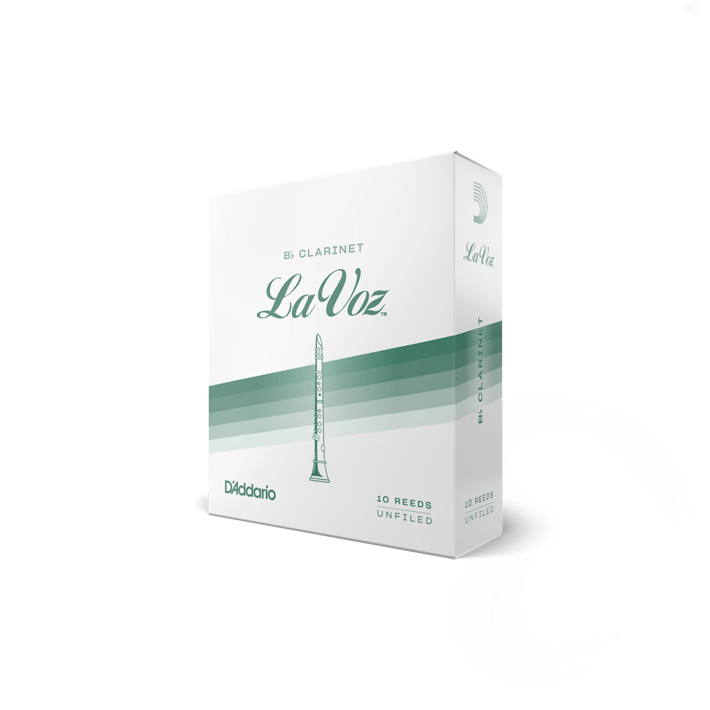 La Voz Bb Clarinet Reeds, Strength Medium-Hard, 10 Pack