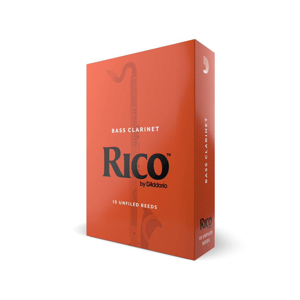 Rico by D'Addario Bass Clarinet Reeds, Strength 2, 10 Pack