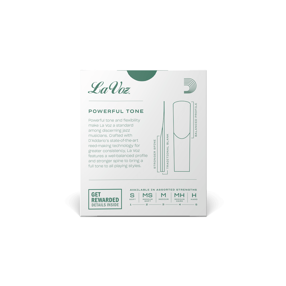 La Voz Soprano Saxophone Reeds, Medium Soft, 10 Pack