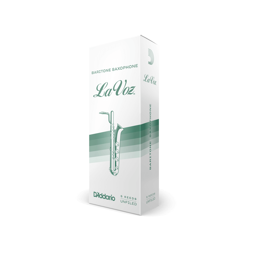 Royal | La Voz Organic Baritone Saxophone Reeds, Strength Medium Soft, 10-pack