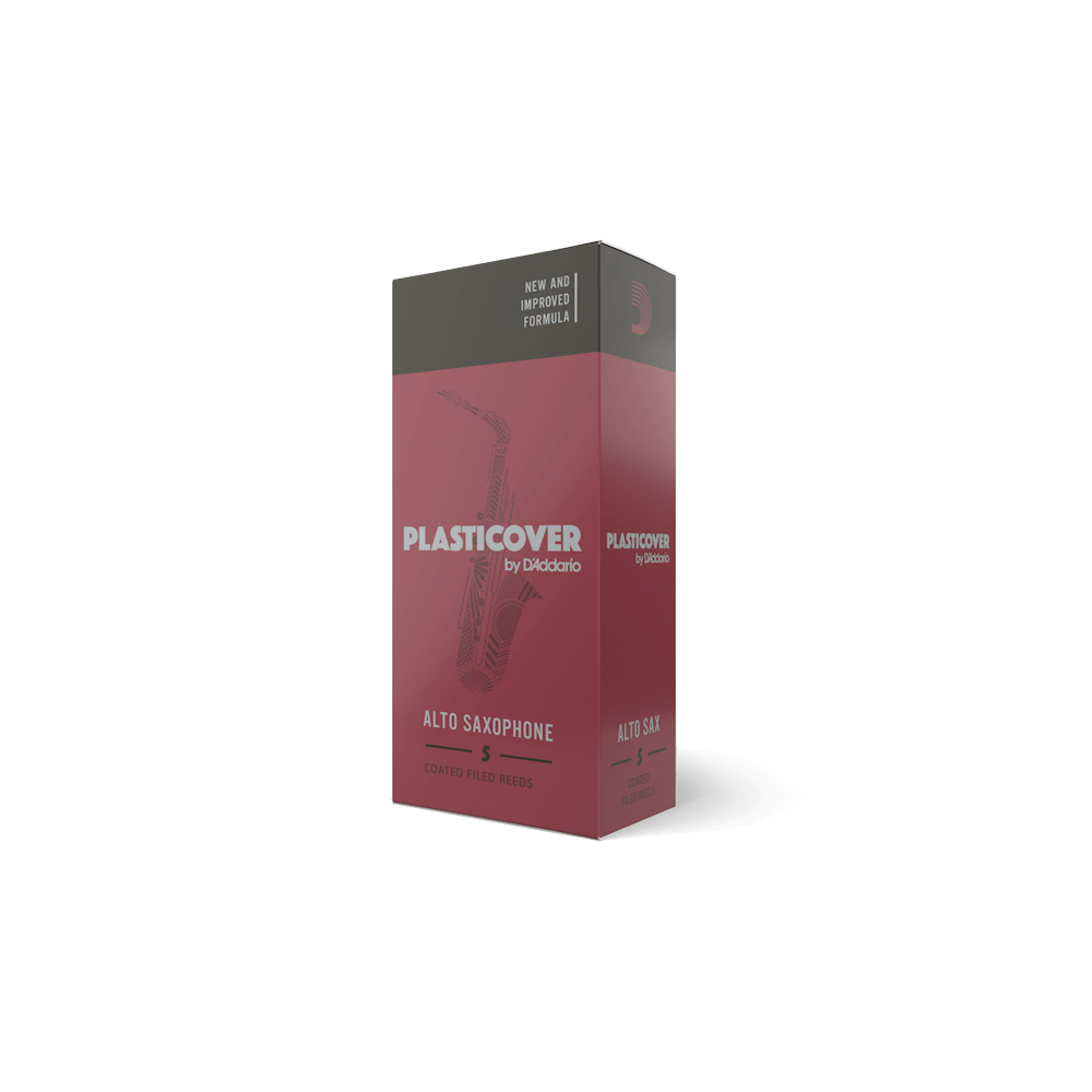 Plasticover by D'Addario Alto Sax Reeds, Strength 2.5, 5-pack