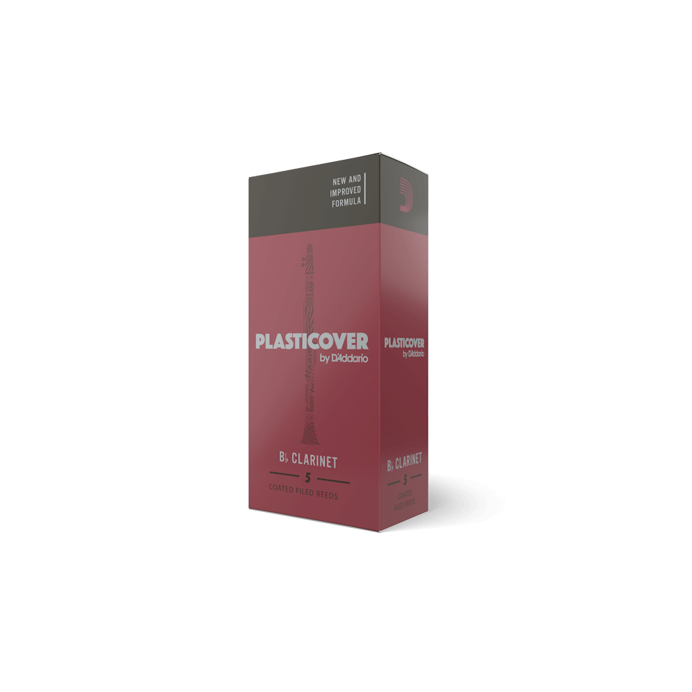 Plasticover by D'Addario Bb Clarinet Reeds, Strength 3, 5-pack