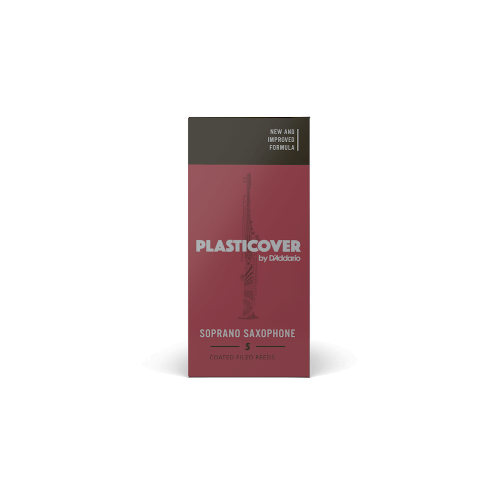 Plasticover by D'Addario Soprano Sax Reeds, Strength 2.5, 5-pack