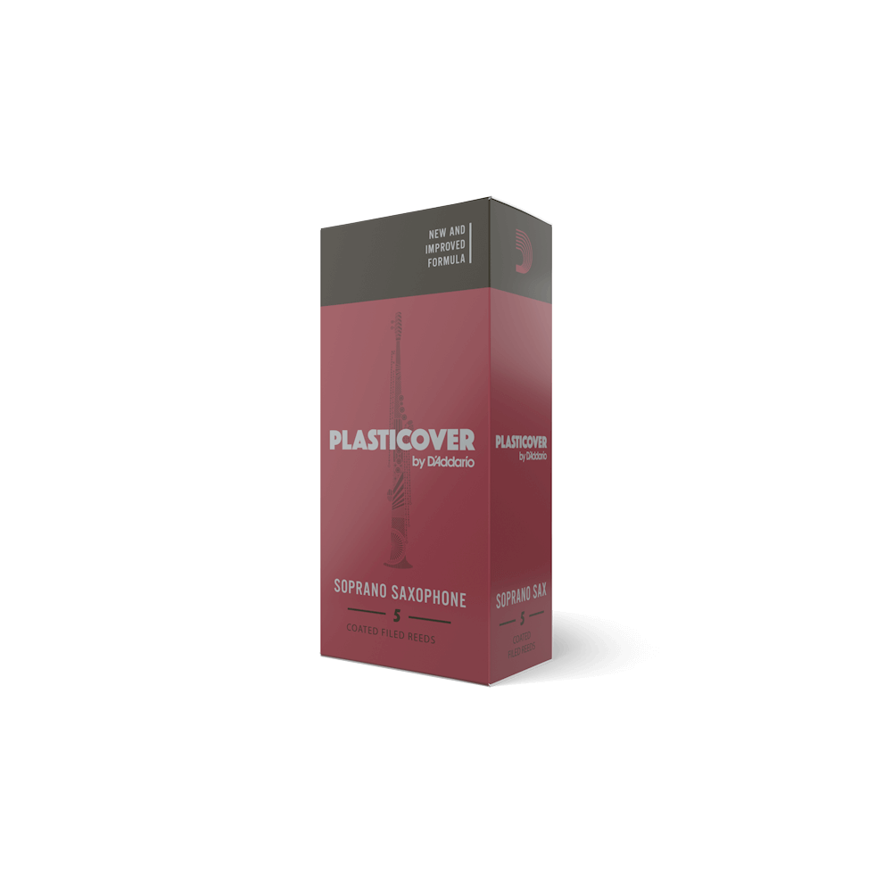 Plasticover by D'Addario Soprano Sax Reeds, Strength 2.5, 5-pack