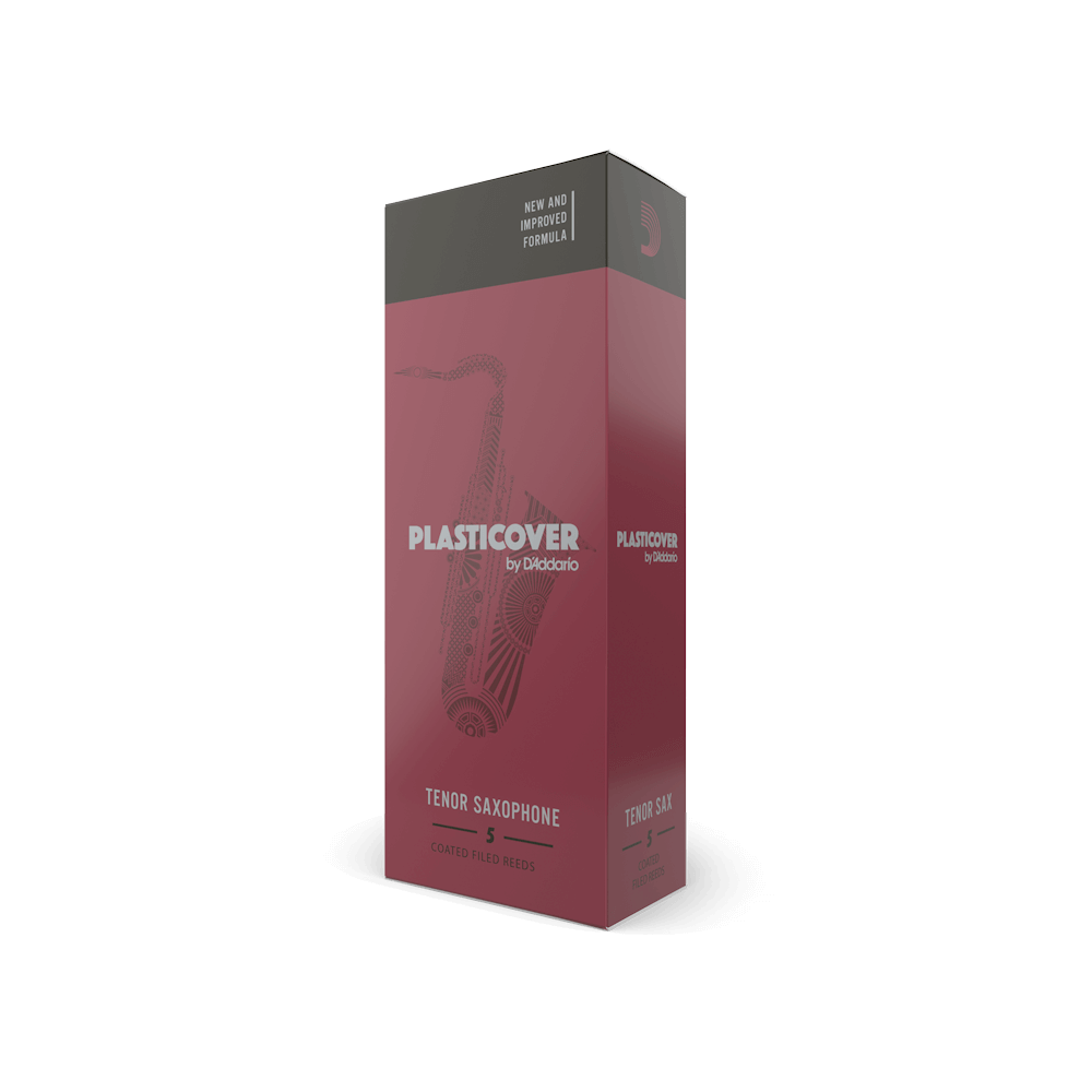 Plasticover by D'Addario Tenor Sax Reeds, Strength 2, 5-pack