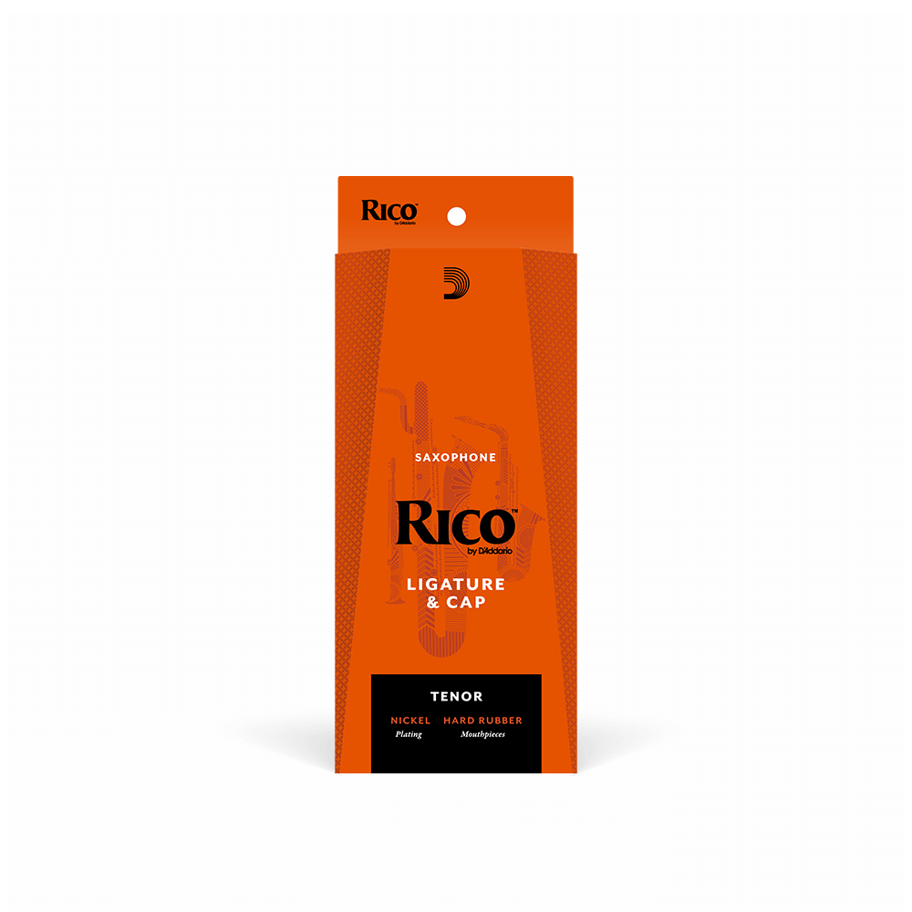 Rico Ligature & Cap, Tenor Saxophone (Hard Rubber), Nickel