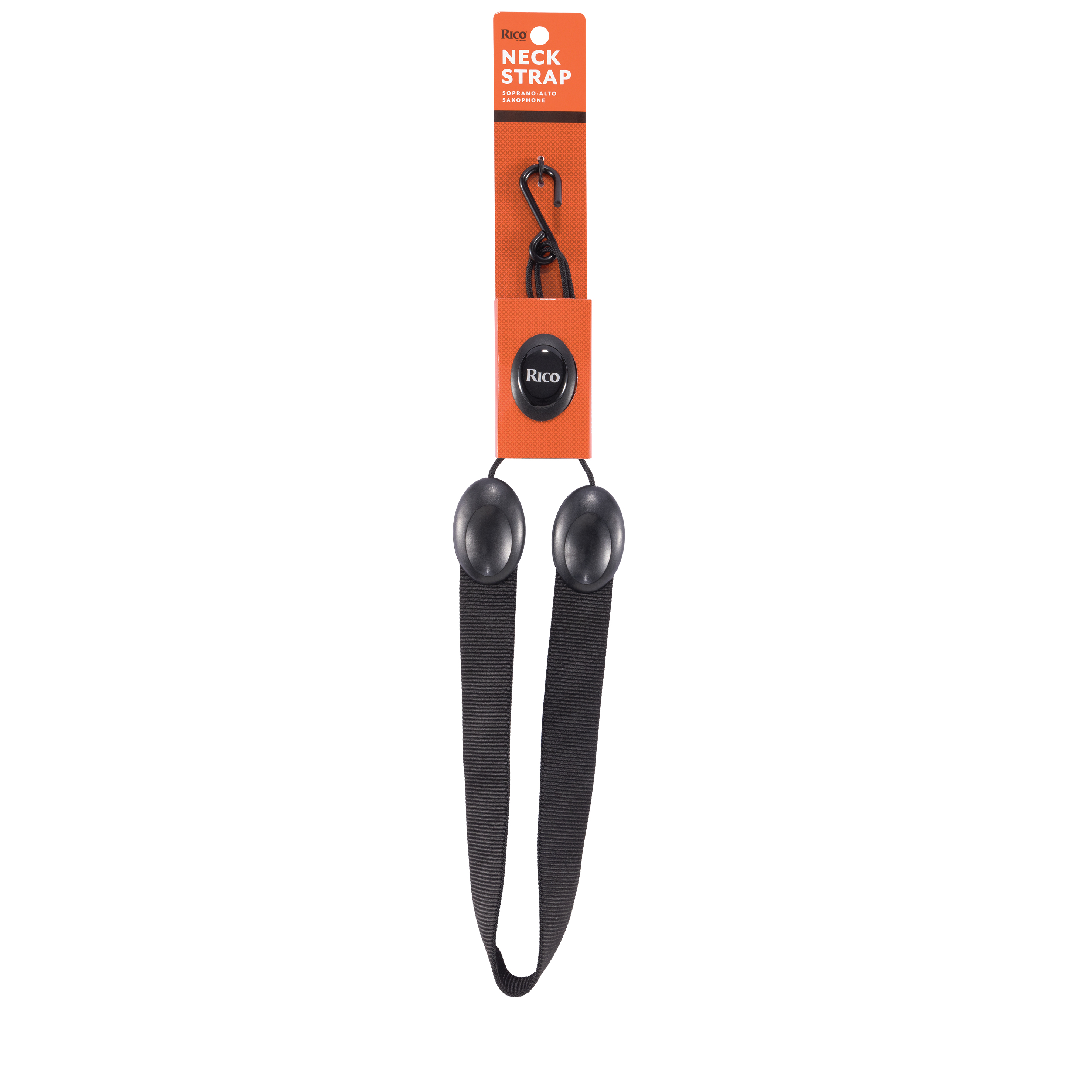 Rico Saxophone Strap, Soprano/Alto, Black Nylon