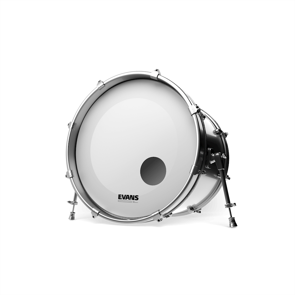 EVANS EQ3 Resonant Coated White Bass Drum Head, 18 Inch