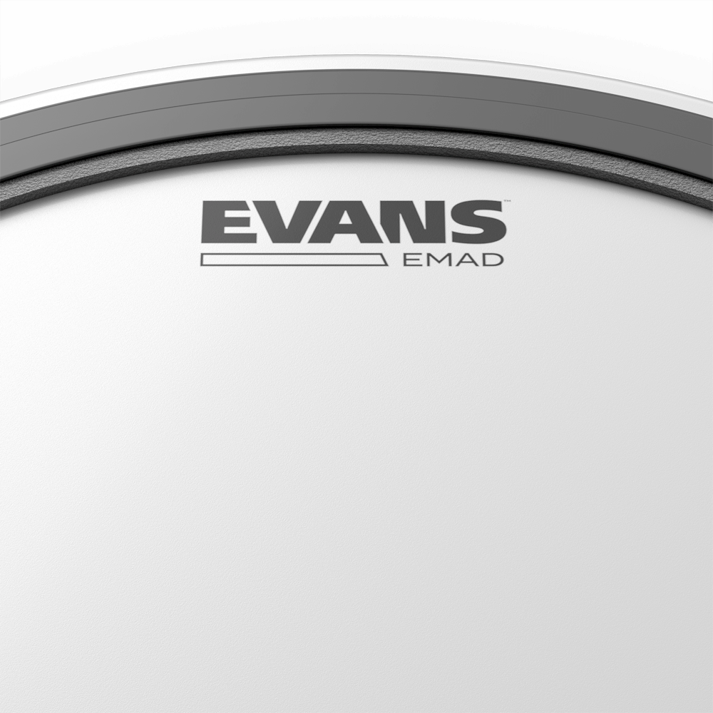 EVANS EMAD Coated White Bass Drum Head, 22 Inch