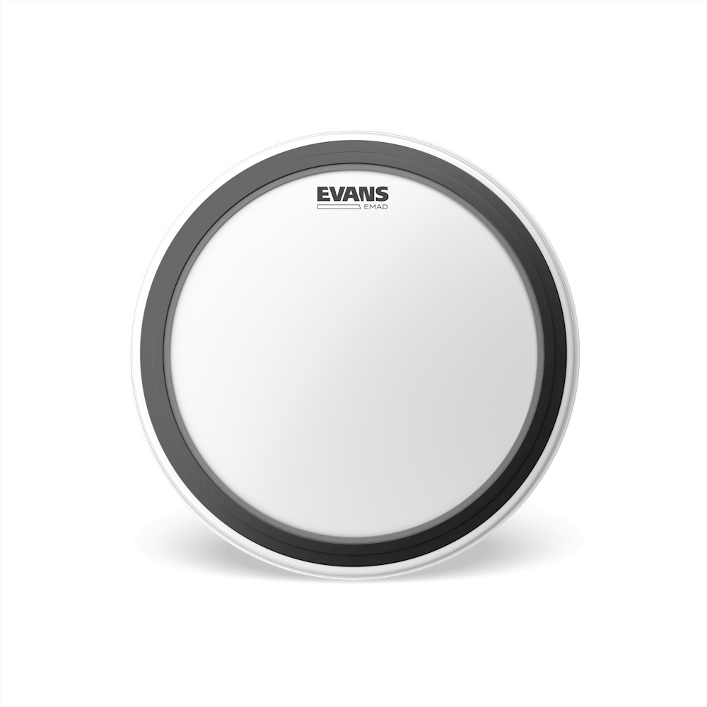 EVANS EMAD Coated White Bass Drum Head, 22 Inch