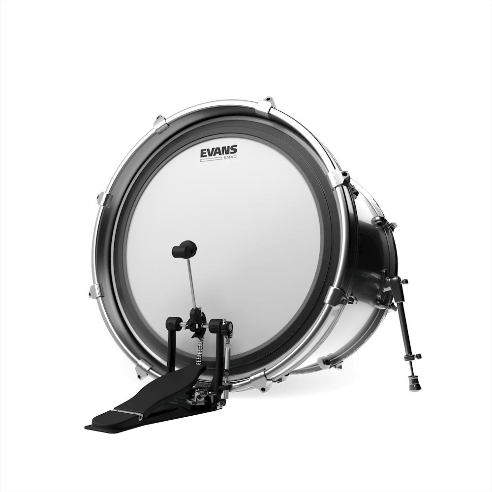 EVANS EMAD Coated White Bass Drum Head, 22 Inch