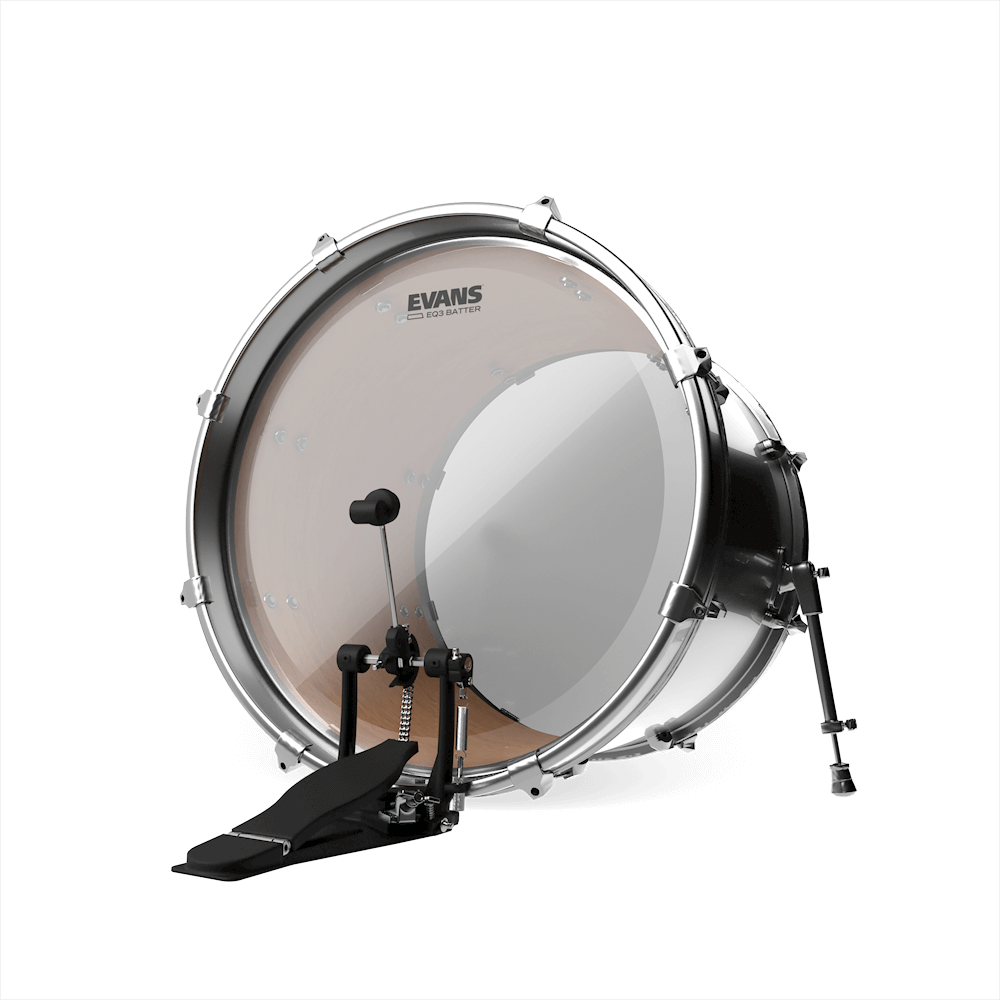 EVANS EQ3 Clear Bass Batter Drumhead, 22 Inch