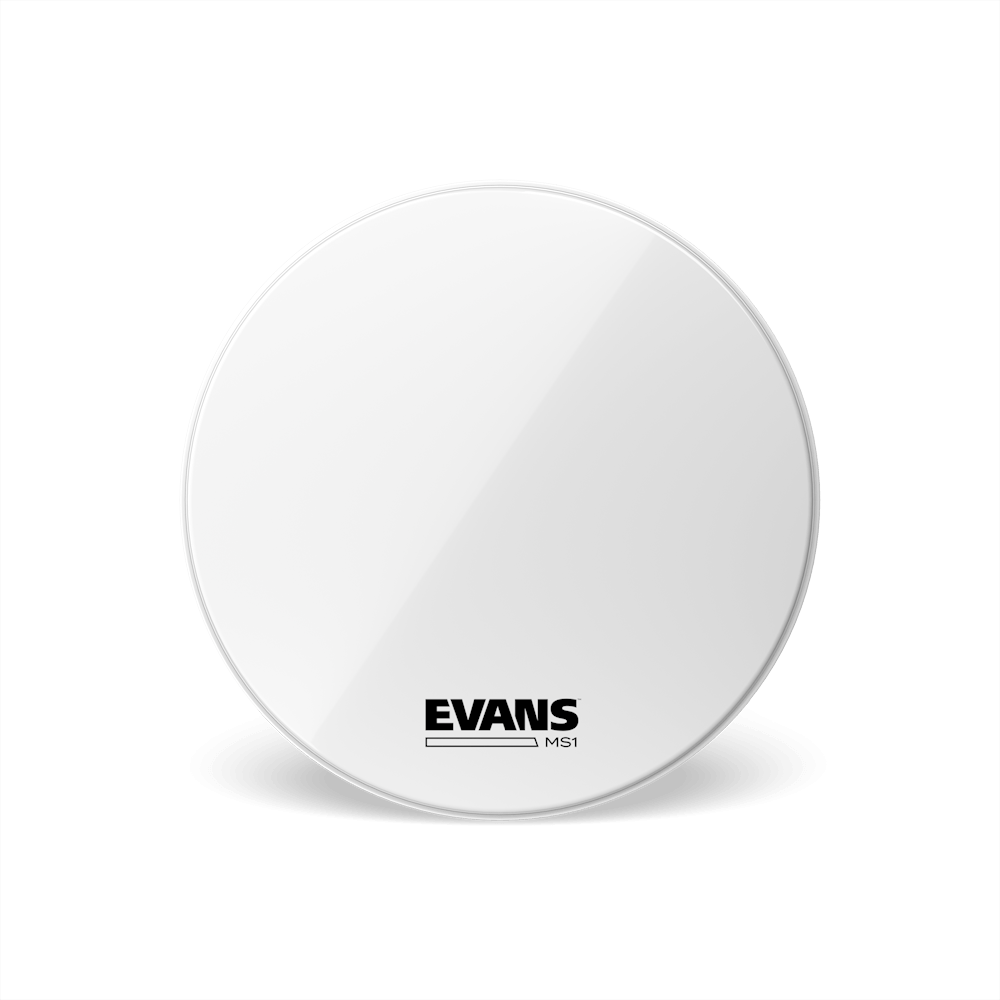 EVANS MS1 White Marching Bass Drum Head, 22 Inch