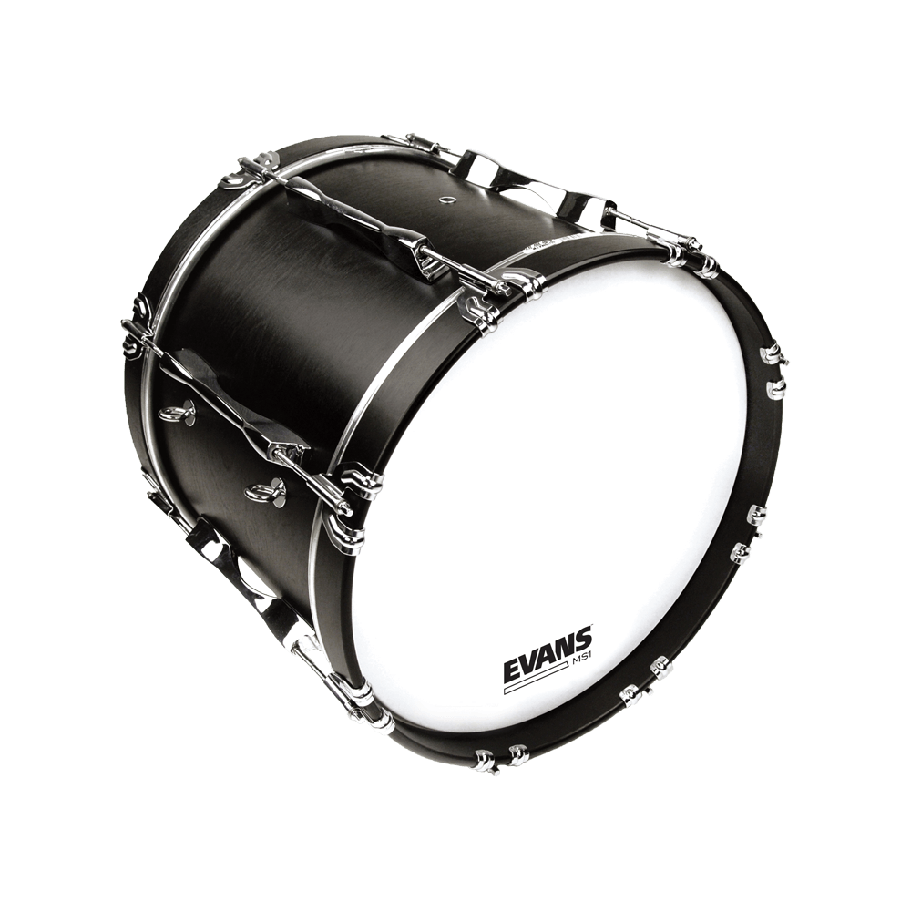 EVANS MS1 White Marching Bass Drum Head, 22 Inch