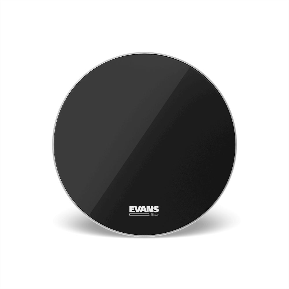 EVANS EQ3 Resonant Black Bass Drum Head, No Port, 22 Inch