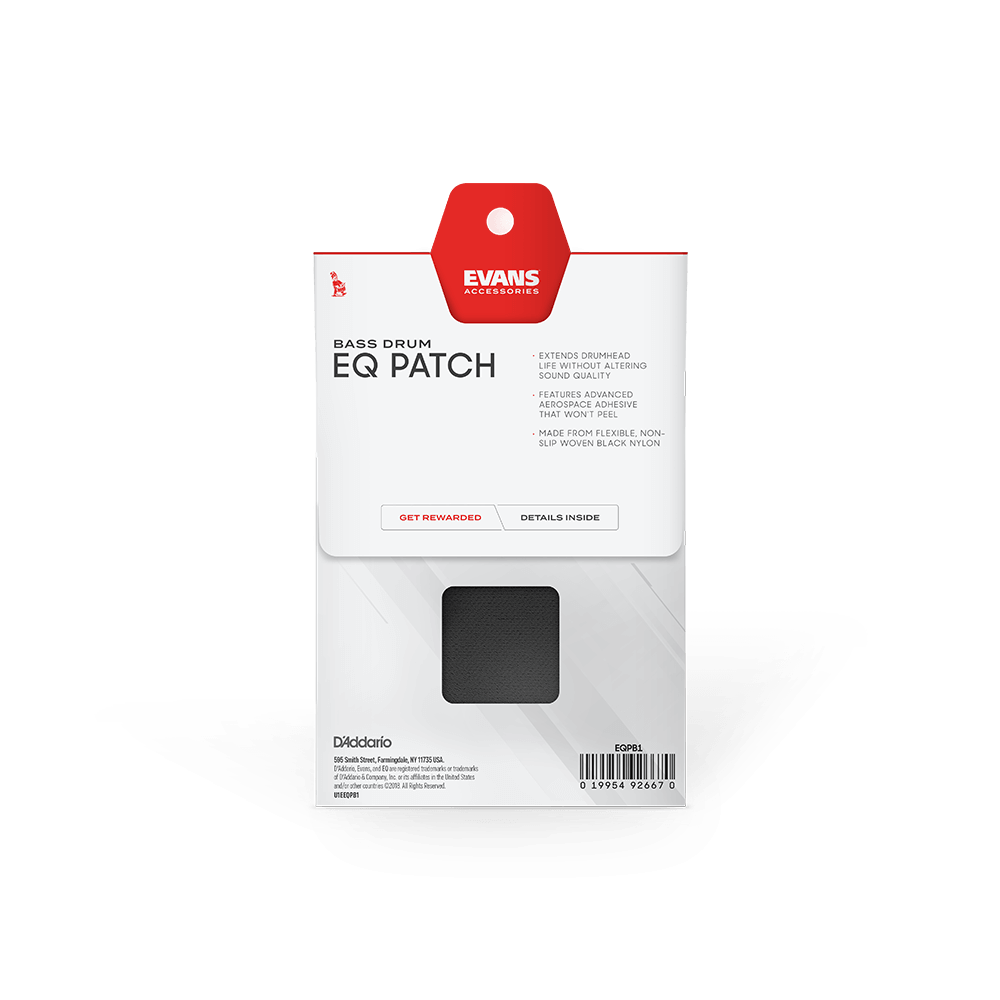 EVANS EQ Single Pedal Patch, Black Nylon