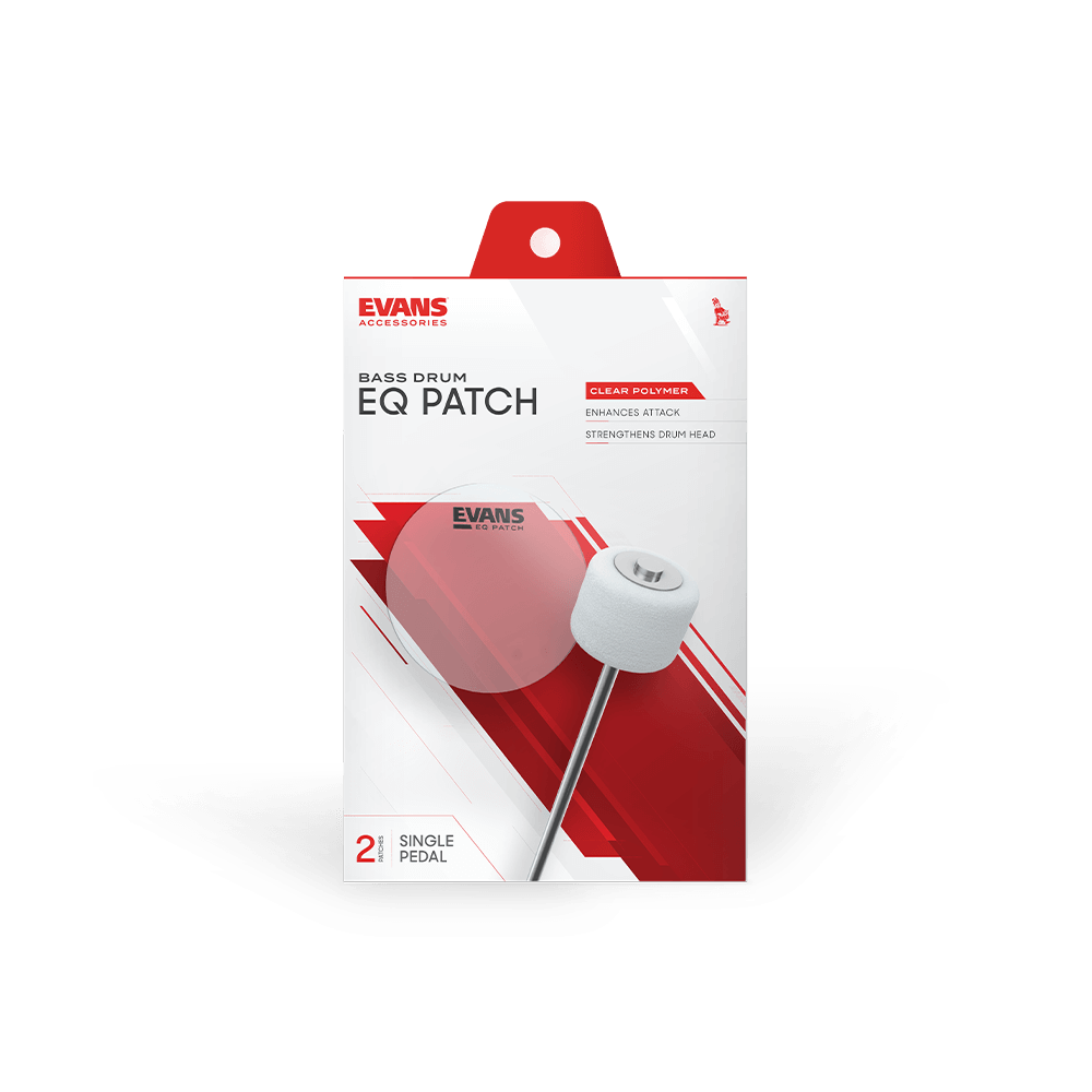 EVANS EQ Single Pedal Patch, Clear Plastic