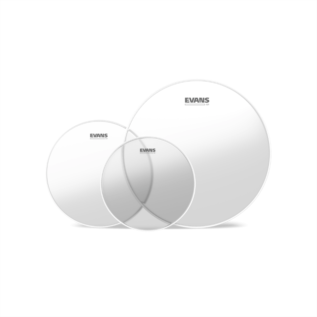 Evans G1 Clear Fusion Tompack (10 inch ,12 inch, 14 inch)