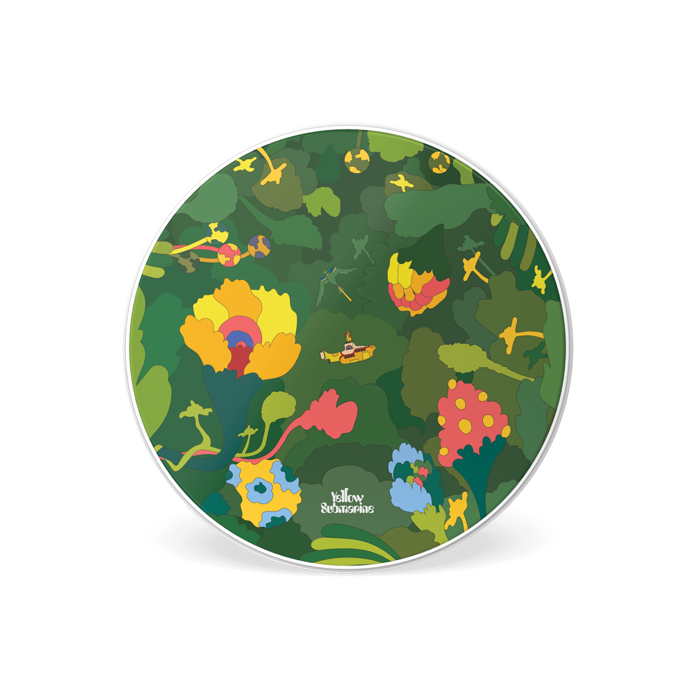 EVANS Yellow Submarine Resonant Bass Drumhead, Pepperland Woods, 20 inch