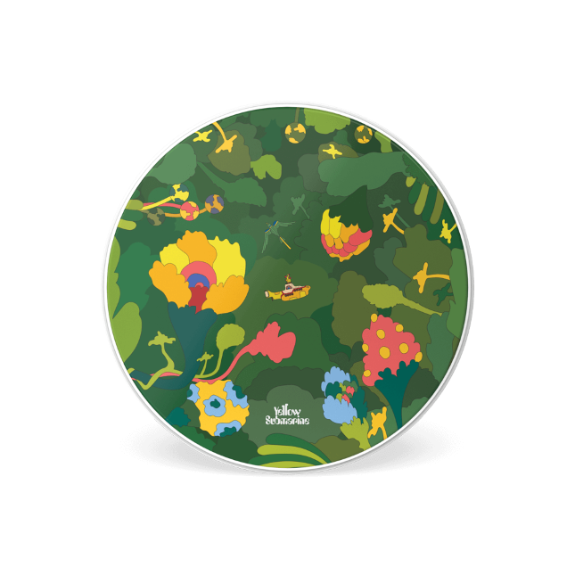 EVANS Yellow Submarine Resonant Bass Drumhead, Pepperland Woods, 20 inch