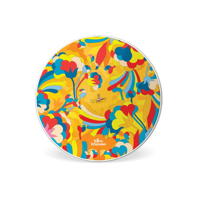 EVANS Yellow Submarine Resonant Bass Drumhead, Primrose Prairie, 22 inch