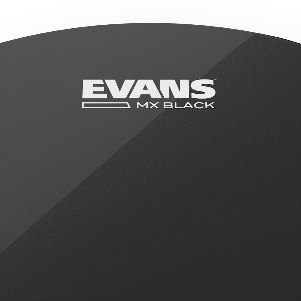 EVANS MX Black Marching Tenor Drum Head, 12 Inch