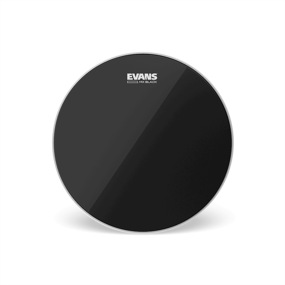 EVANS MX Black Marching Tenor Drum Head, 12 Inch