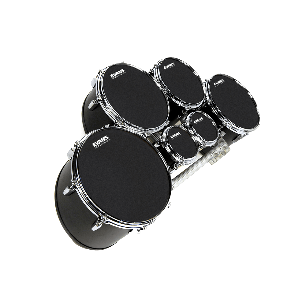 EVANS MX Black Marching Tenor Drum Head, 12 Inch