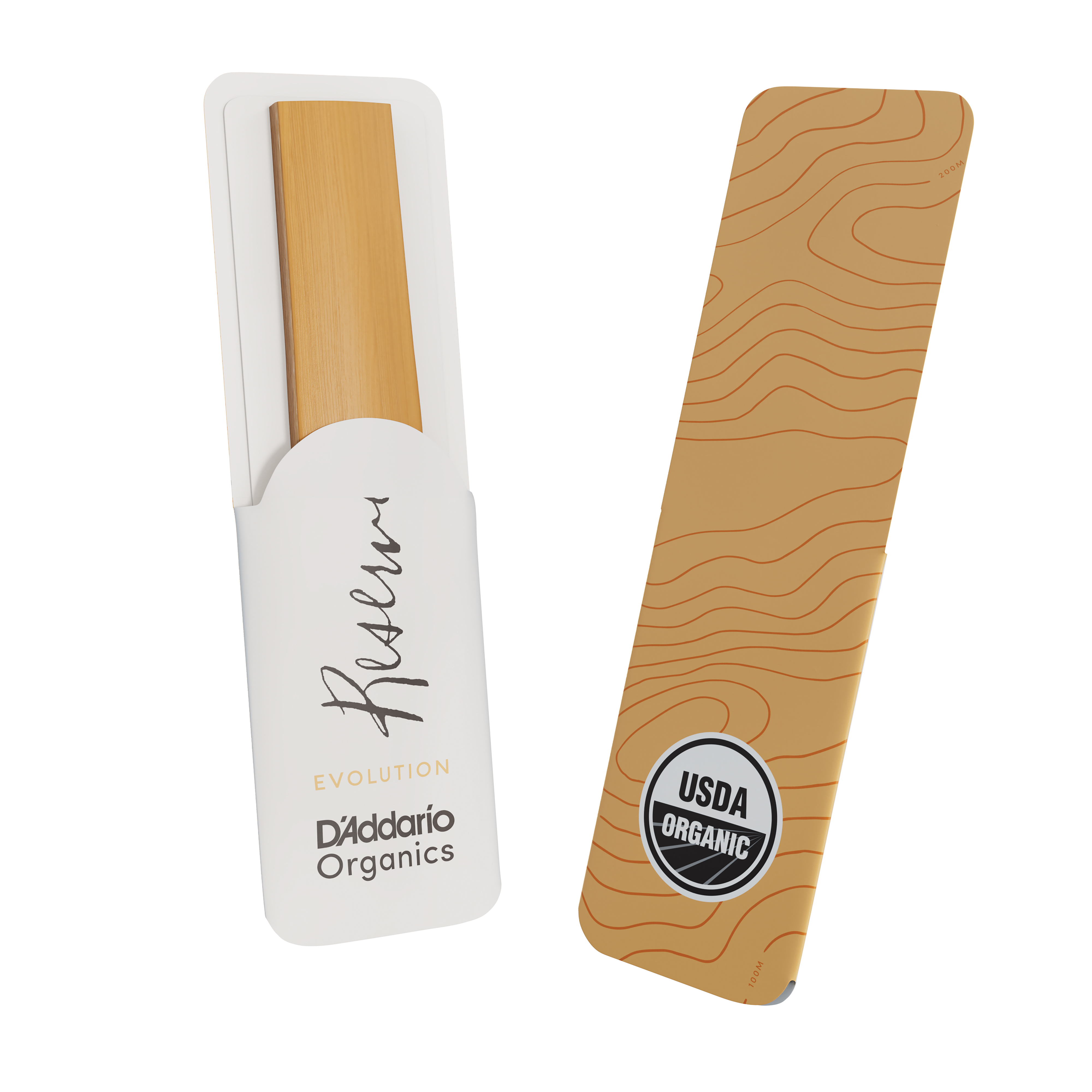 D'Addario Organic Reserve Evolution Bb Clarinet Reeds, Strength 3.5+, Individually-Sealed, 10-Pack