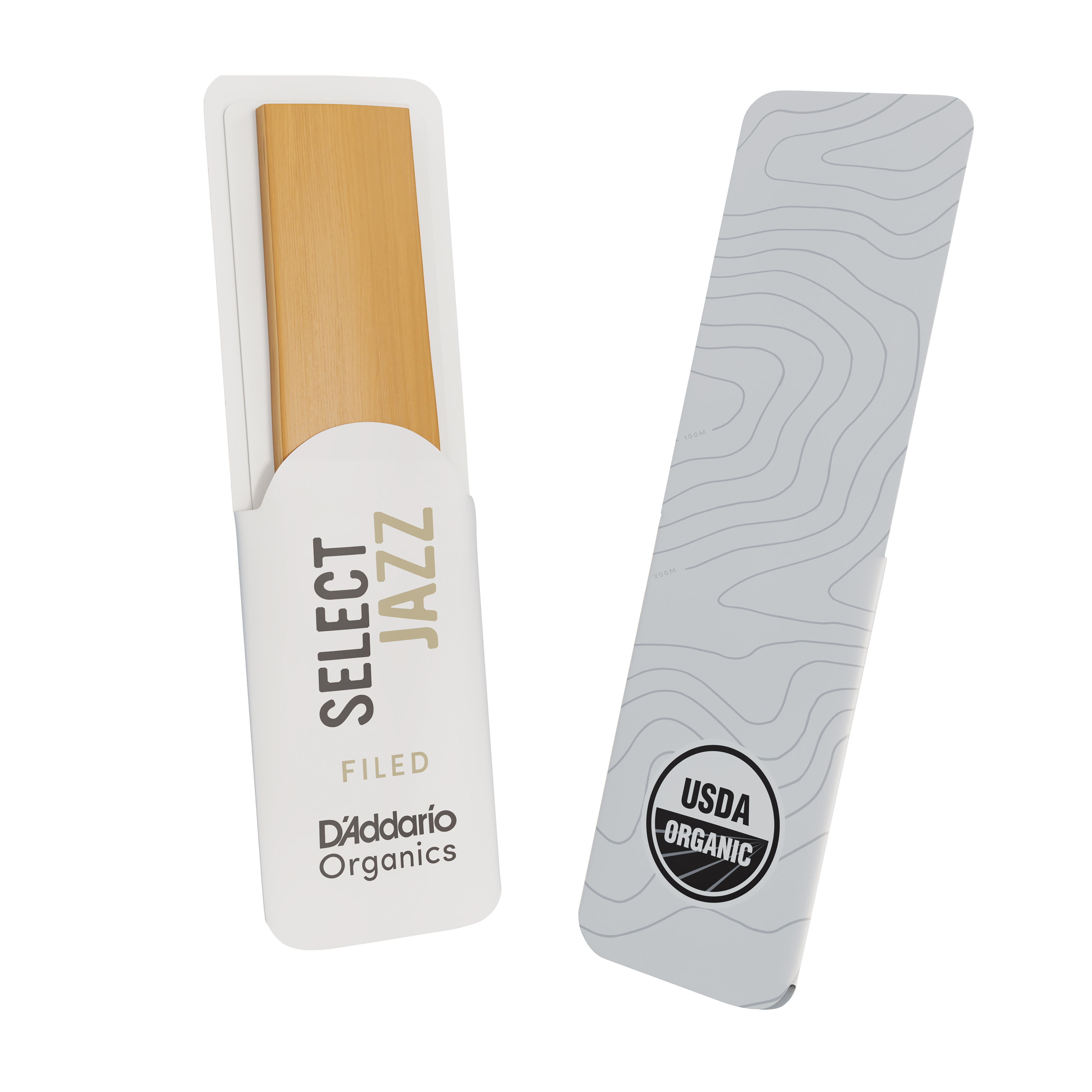 D'Addario Organic Select Jazz Filed Alto Saxophone Reeds, Strength 3 Soft, Individually-Sealed, 10-Pack