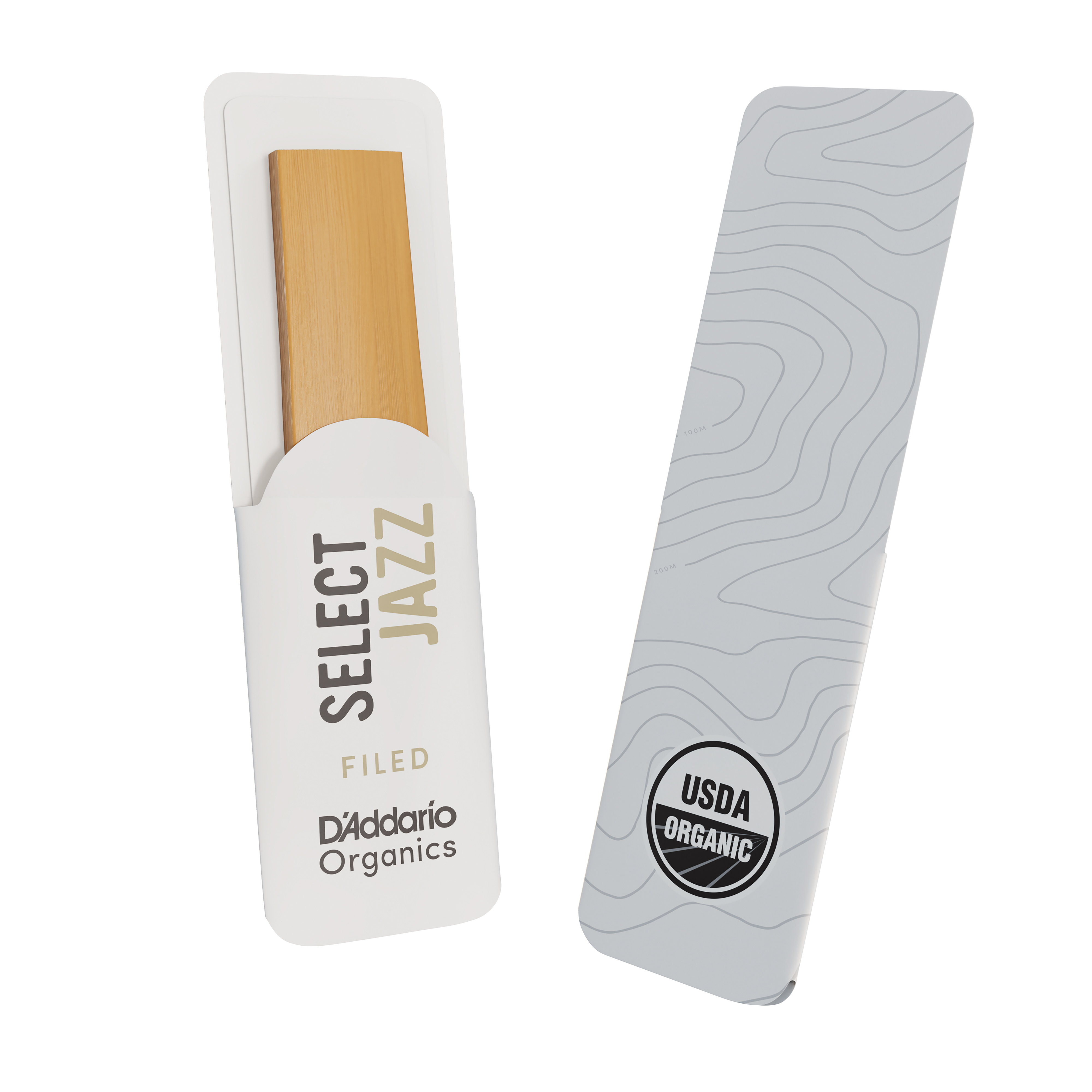 D'Addario Organic Select Jazz Filed Soprano Saxophone Reeds, Strength 2 Hard, Individually-Sealed, 10-Pack