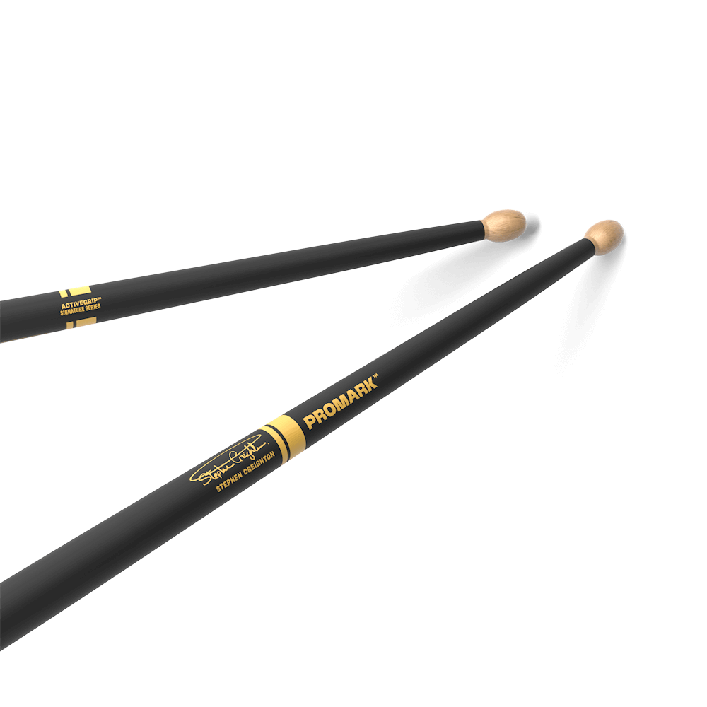 ProMark Stephen Creighton Pipe Band ActiveGrip Maple Drumstick, Wood Tip