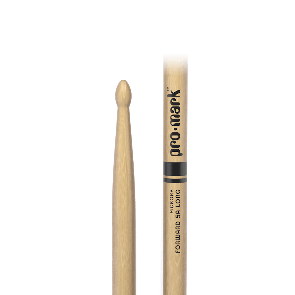 ProMark Classic Forward 5A Long Hickory Drumstick, Oval Wood Tip