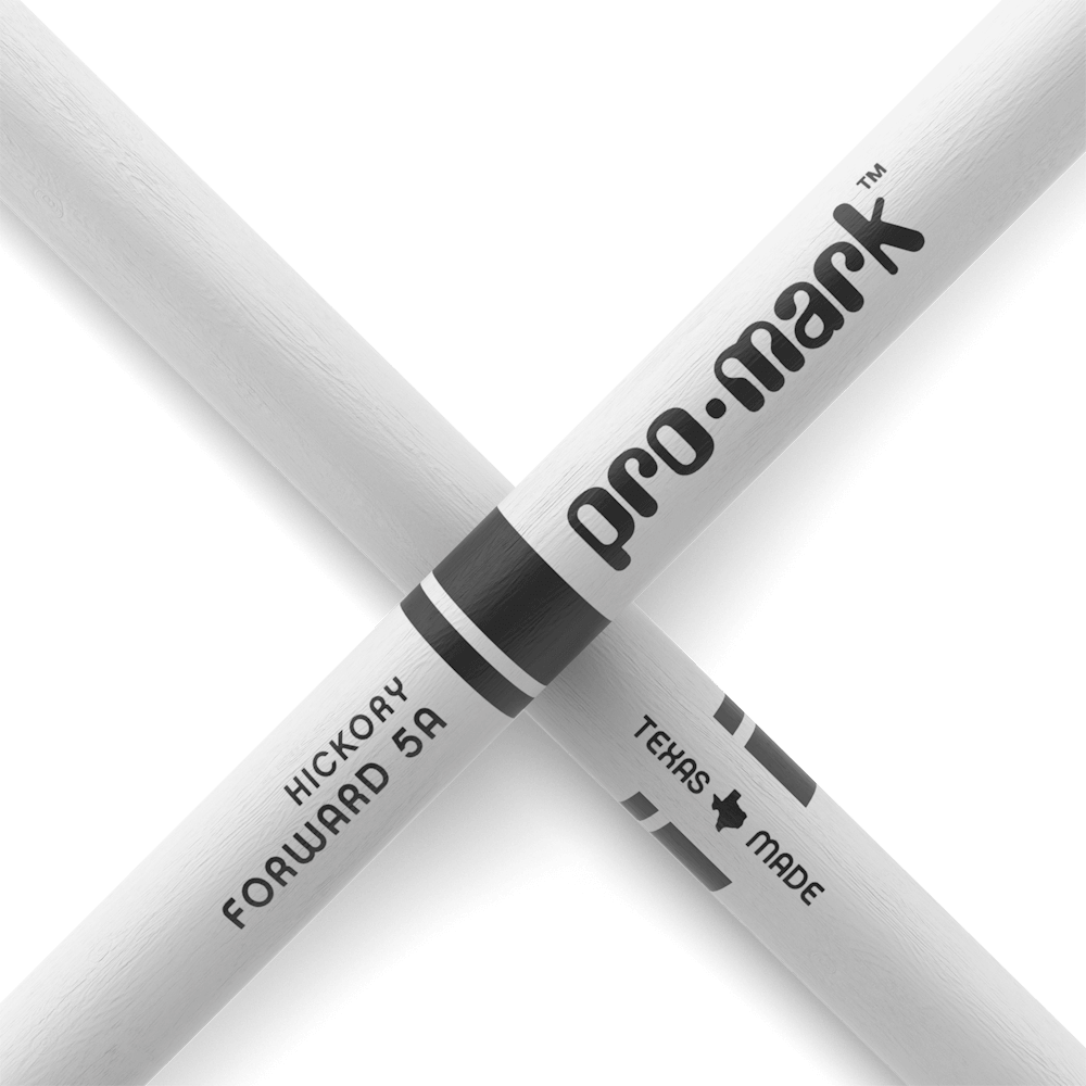 ProMark Classic Forward 5A Painted White Hickory Drumstick, Oval Wood Tip