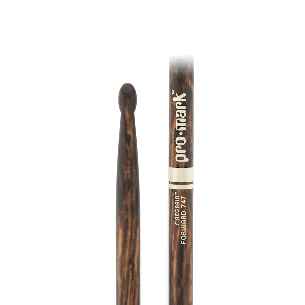 ProMark Classic Forward 747 FireGrain Hickory Drumstick, Oval Wood Tip