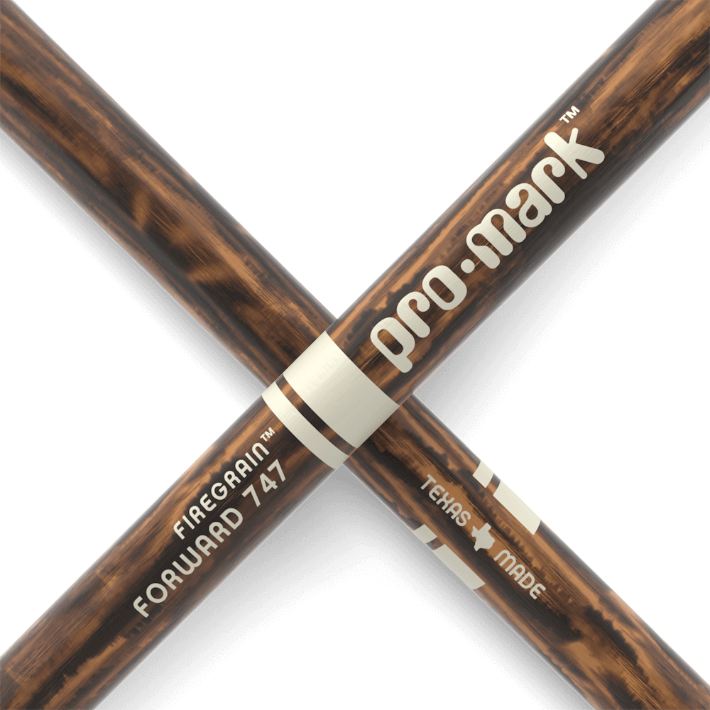 ProMark Classic Forward 747 FireGrain Hickory Drumstick, Oval Wood Tip