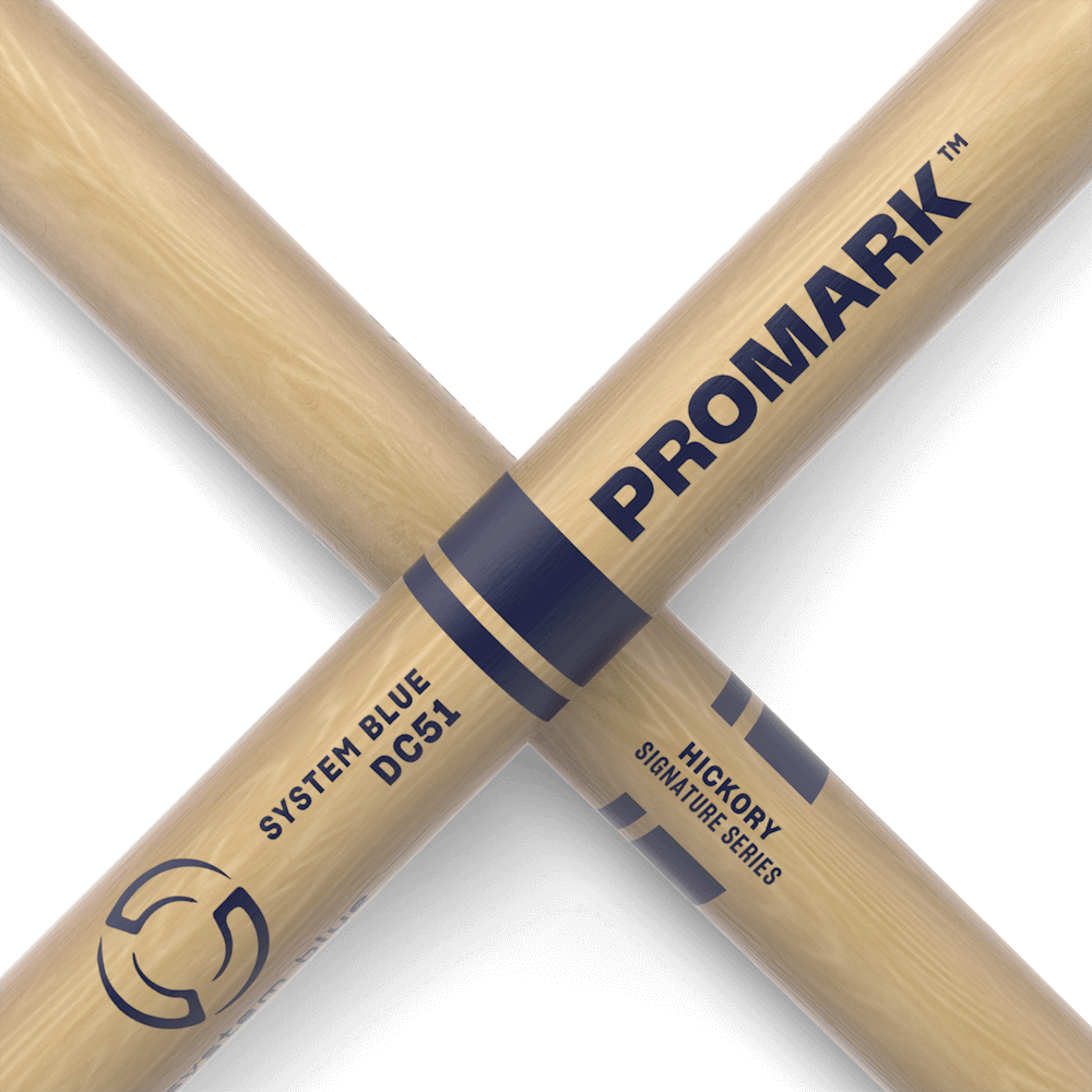 ProMark System Blue DC51 Hickory Drumstick, Wood Tip