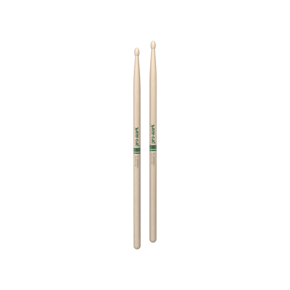 ProMark Classic Forward 2B Raw Hickory Drumstick, Oval Wood Tip