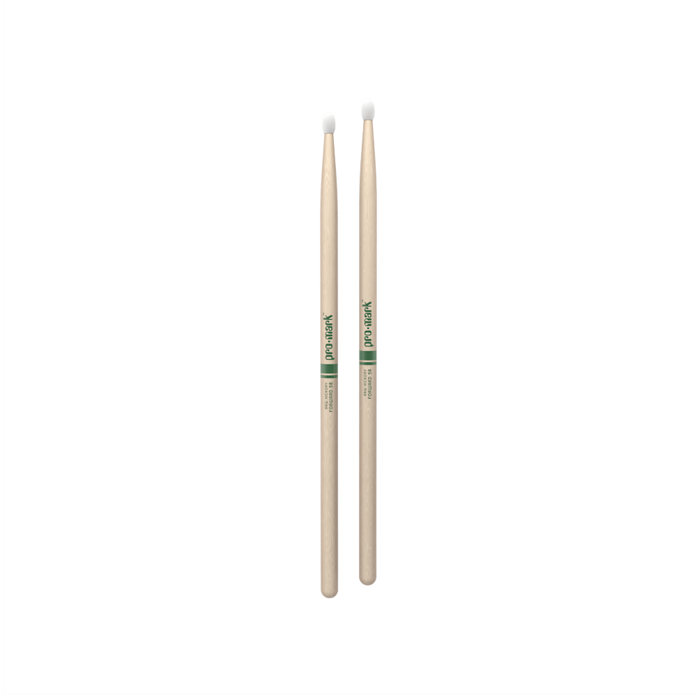 ProMark Classic Forward 5B Raw Hickory Drumstick, Oval Nylon Tip