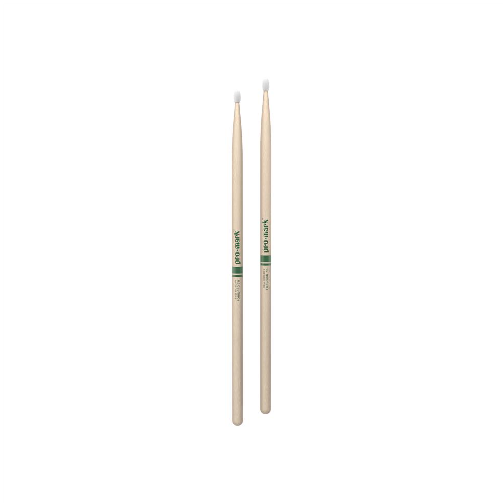 ProMark Classic Forward 7A Raw Hickory Drumstick, Oval Nylon Tip