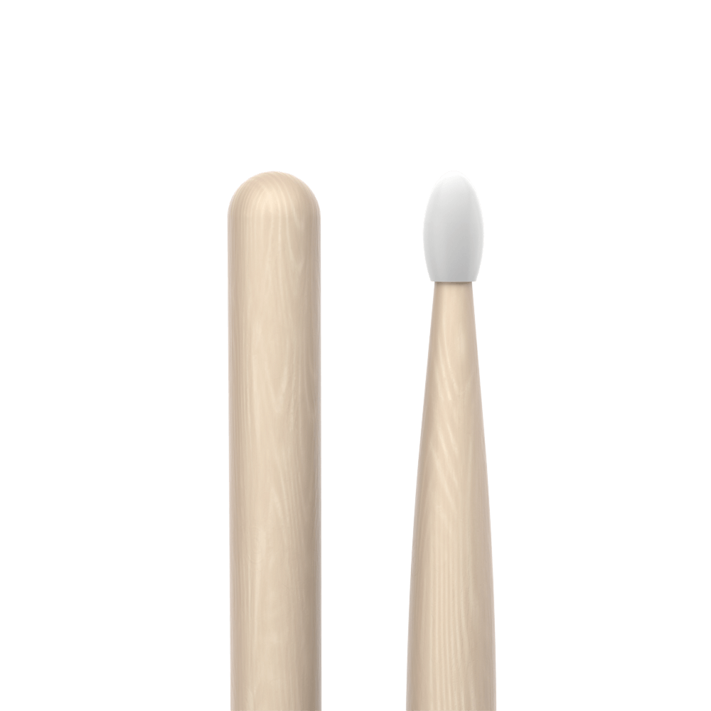 ProMark Classic Forward 7A Raw Hickory Drumstick, Oval Nylon Tip