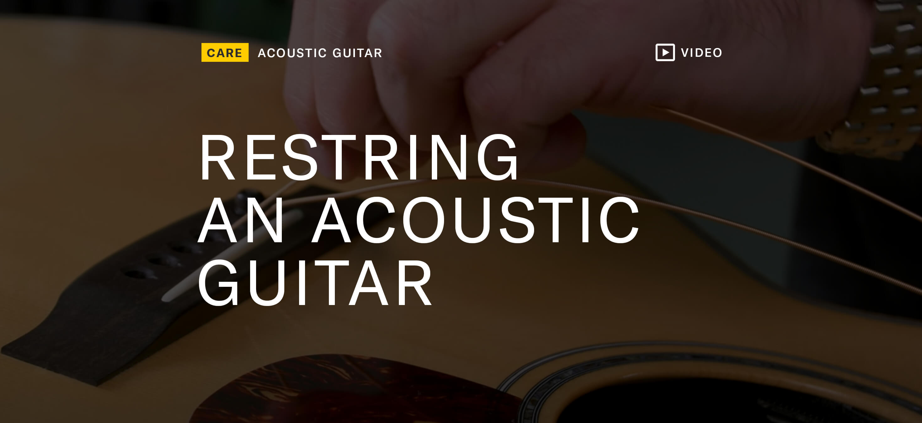 Restring an acoustic guitar Thumbnail