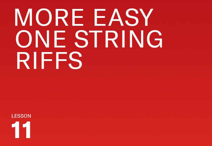 More easy one strings riffs