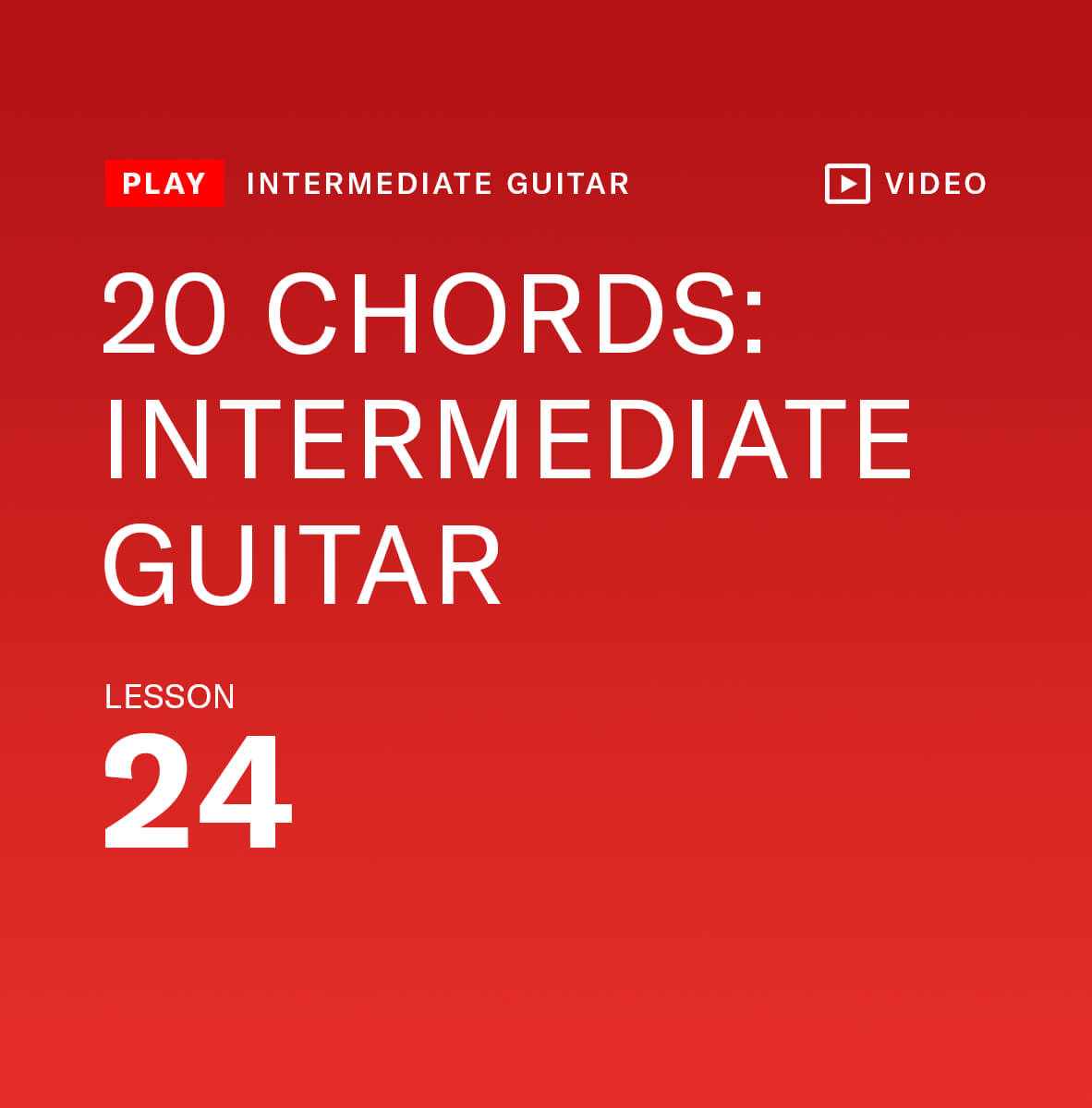 20 chord intermediate guitar