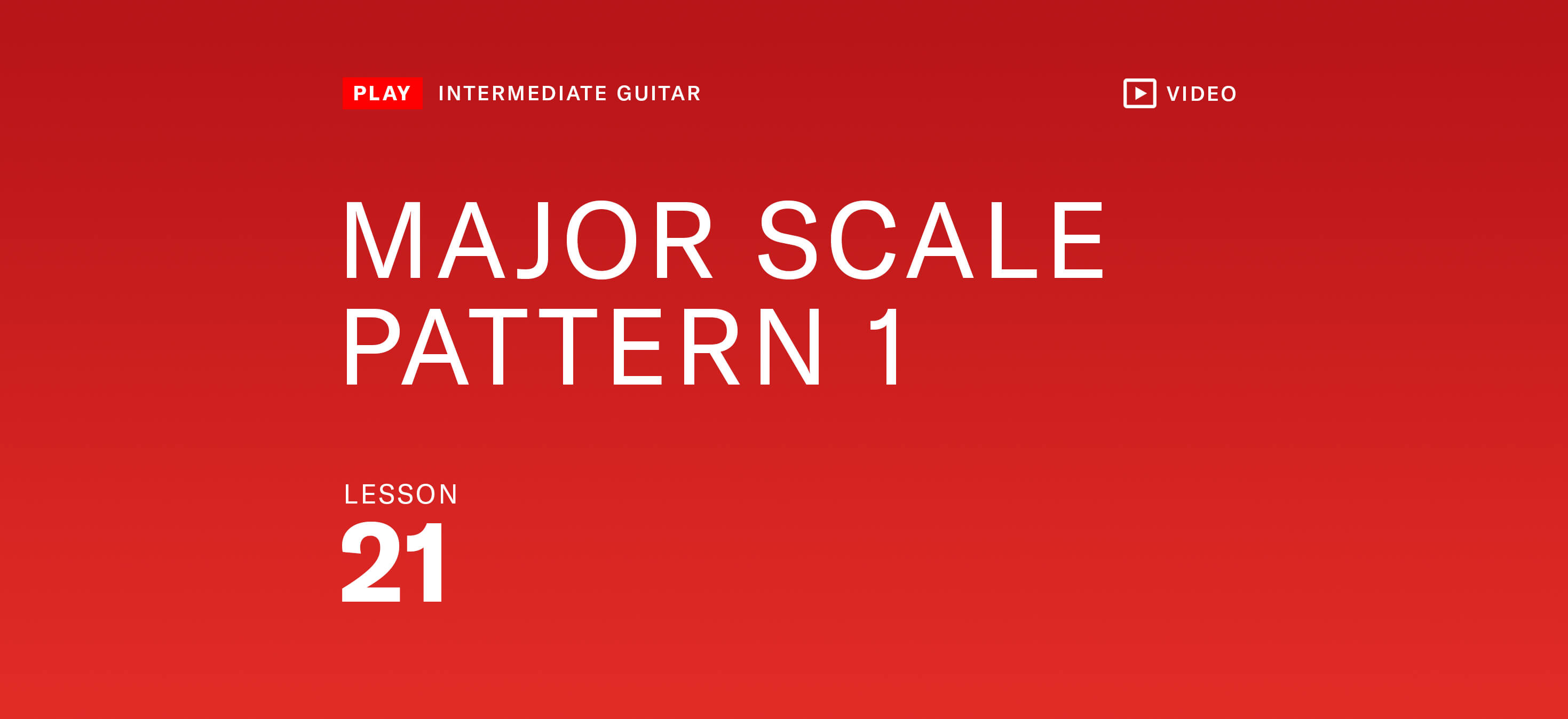 Major scale pattern 1