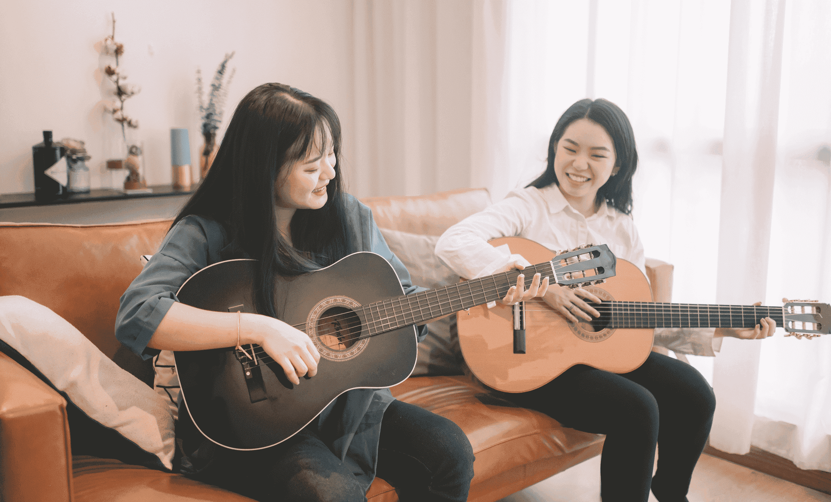 People playing classical guitar