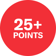 25+ Points